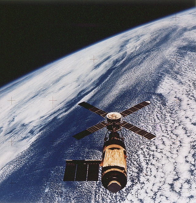 Skylab in orbit, 1973-1974.